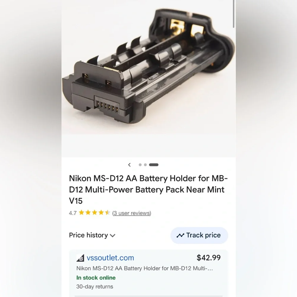 *NEW* Nikon MS-D12 AA Battery Adapter for MB D-12 Multi-Power Battery Pack